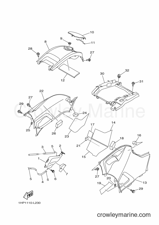 Yamaha Motors YFM700FWAD (1HPC) [010] - SIDE COVER