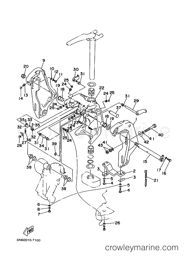 Yamaha Motors L150F (64G) [010] - BRACKET 1