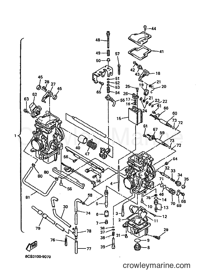 1999 Snowmobile VX600LT - VX600LT (8CS3) [010] - CARBURETOR