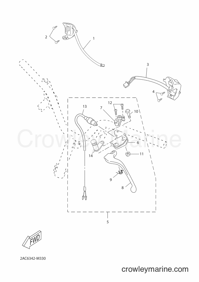 Yamaha Motors YN50FT (2AC6) [020] - HANDLE SWITCH & LEVER