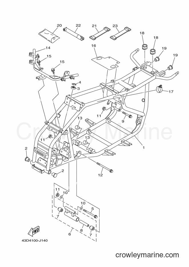 Yamaha Motors YFM90R (43DB) [010] - FRAME