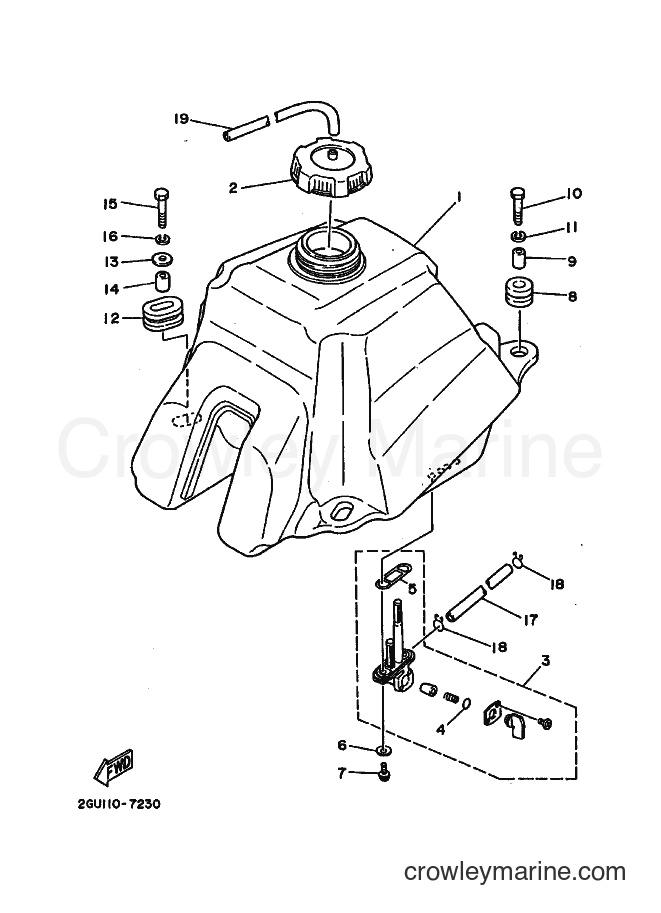 1989 ATV YFZ350 - YFZ350 (3GG1) [040] - FUEL TANK