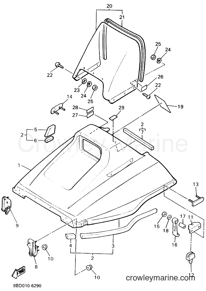Yamaha Motors BR250T (8BDC) [010] - SHROUD & WINDSHIELD