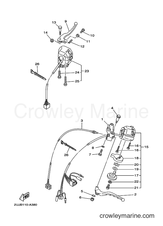 Yamaha Motors XV250 (2UJD) [010] - HANDLE SWITCH & LEVER
