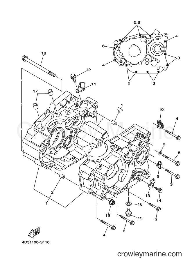 Yamaha Motors YFS250 (4D33) [010] - CRANKCASE