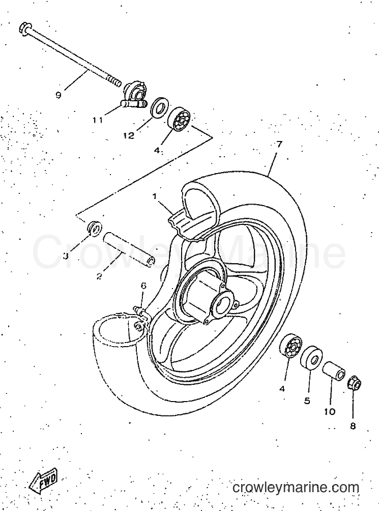 Yamaha Motors YN50 (5BW1) [010] - FRONT WHEEL