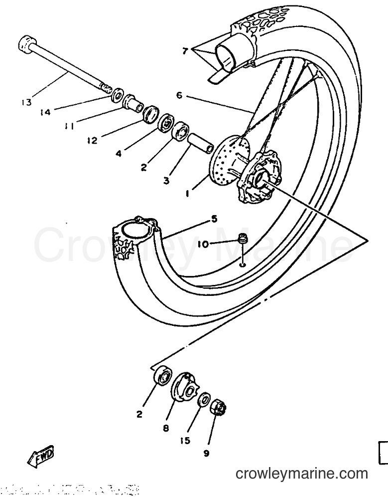 1987 Dirt Bike DT125LC - DT125LC (2AJ) [999] - FRONT WHEEL