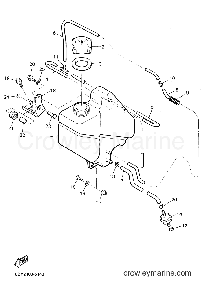1995 Snowmobile ET410TR - ET410TR (8BY2) [020] - OIL TANK