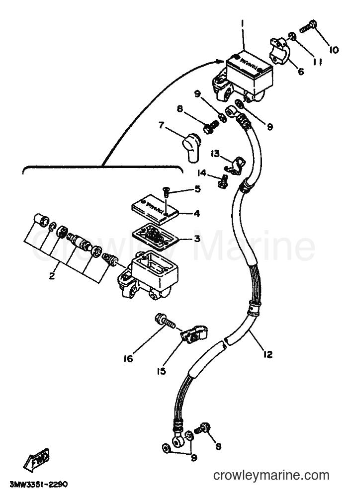 1992 Street Bike SR125 - SR125 (3MW3) [999] - FRONT MASTER CYLINDER