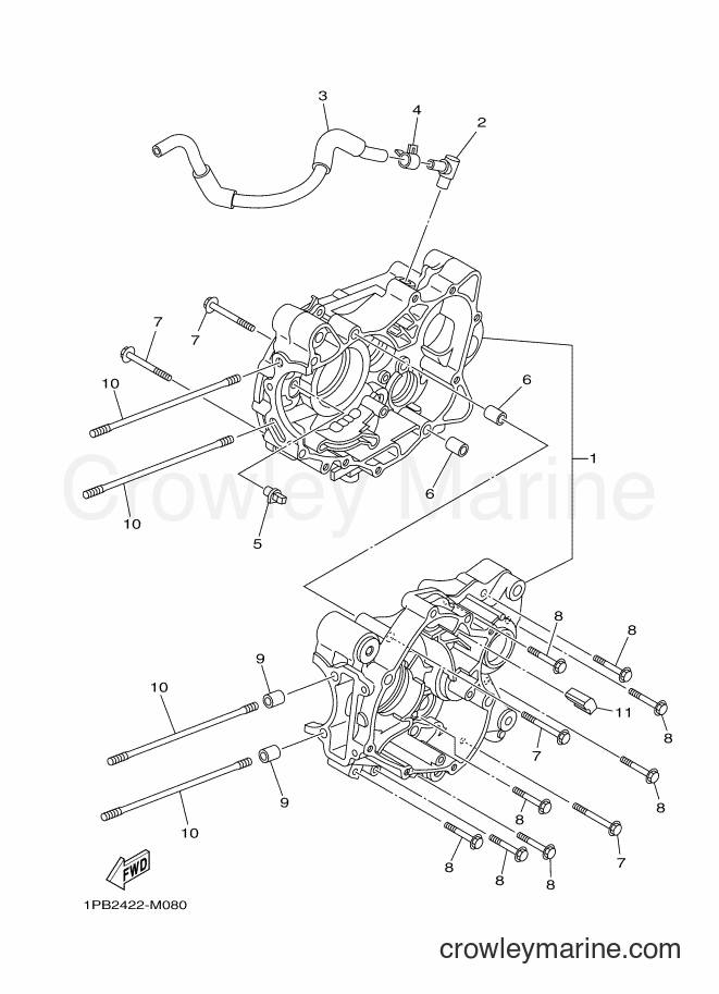 Yamaha Motors T115FSEC (2VP2) [010] - CRANKCASE