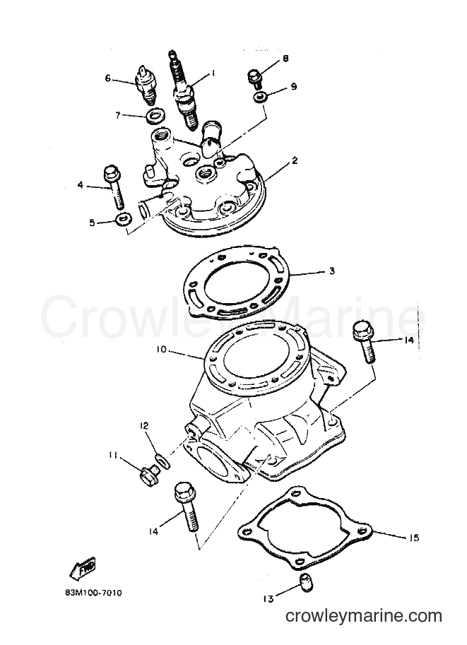 1989 Snowmobile CF300N - CF300N (86E1) [010] - CYLINDER