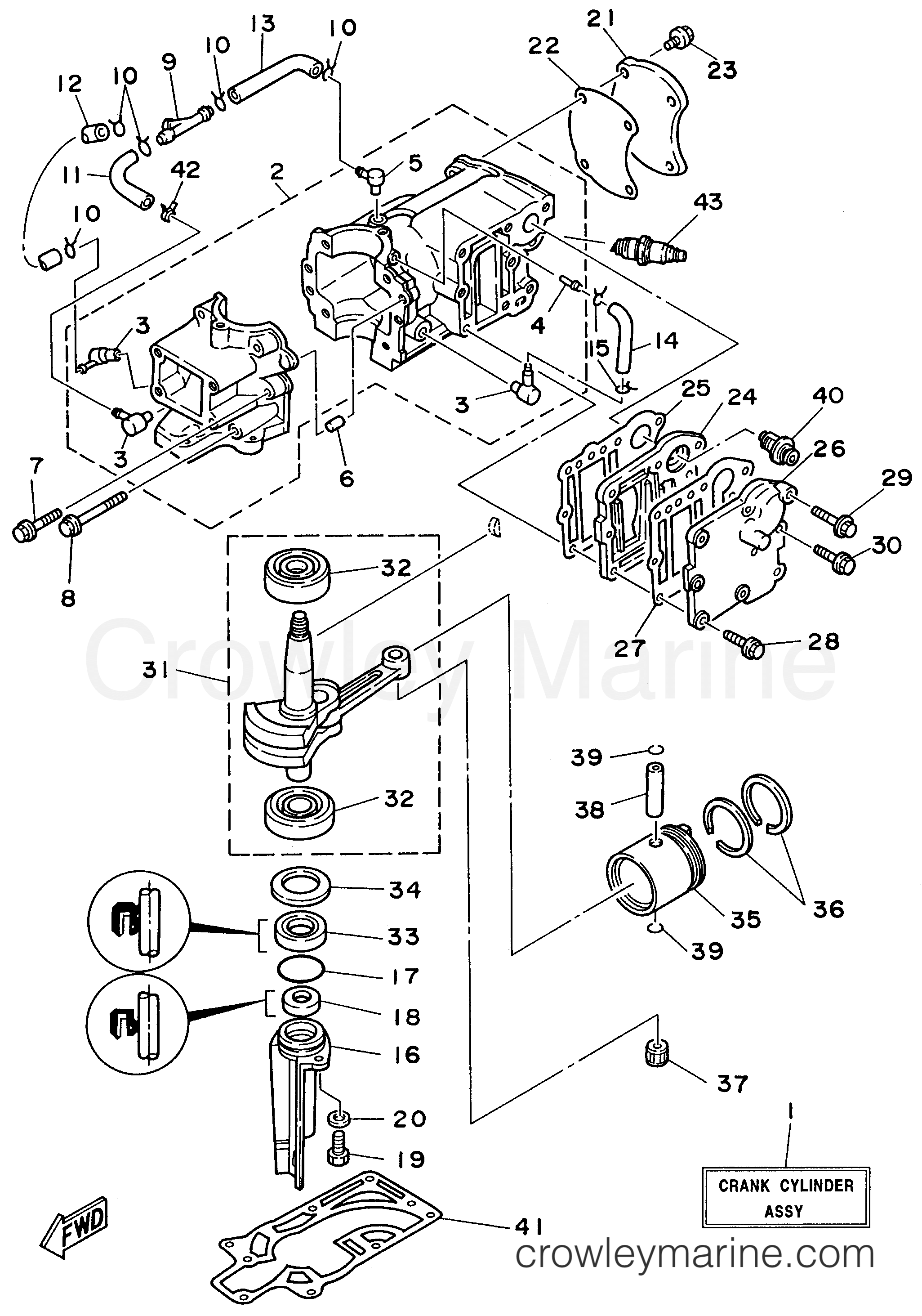 Yamaha Motors 5MLHV - CYLINDER CRANKCASE