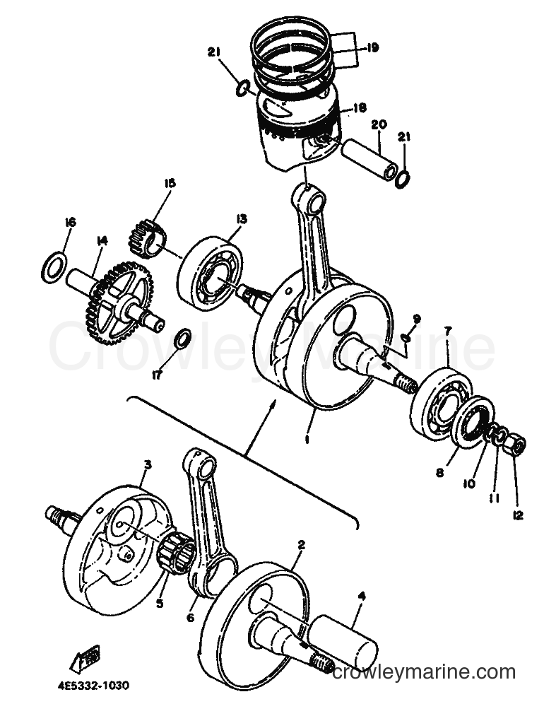 1989 Dirt Bike XT500 - XT500 (3ST1) [999] - CRANKSHAFT & PISTON