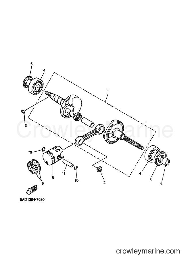 Yamaha Motors YN50 (5BW3) [010] - CRANKSHAFT & PISTON