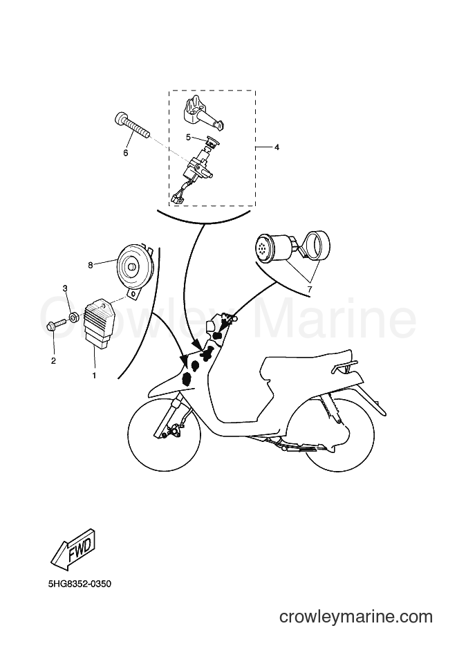 Yamaha Motors CW50 (5RH2) [010] - ELECTRICAL 1