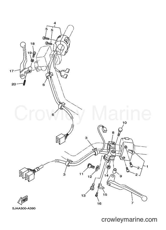 Yamaha Motors XV1600A (5JAA) [060] - HANDLE SWITCH & LEVER