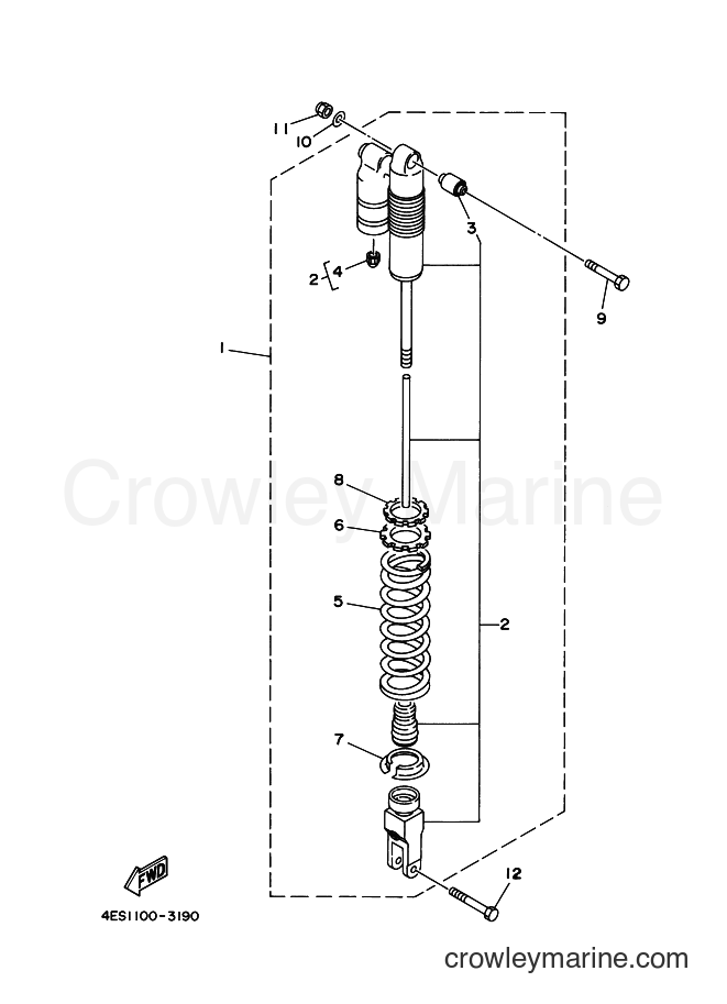 2000 Dirt Bike YZ80 - YZ80 (4ES9) [070] - REAR SUSPENSION