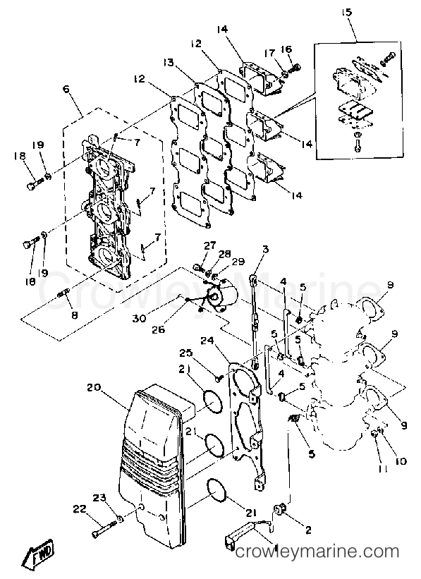 Yamaha Motors 90TJRP - INTAKE