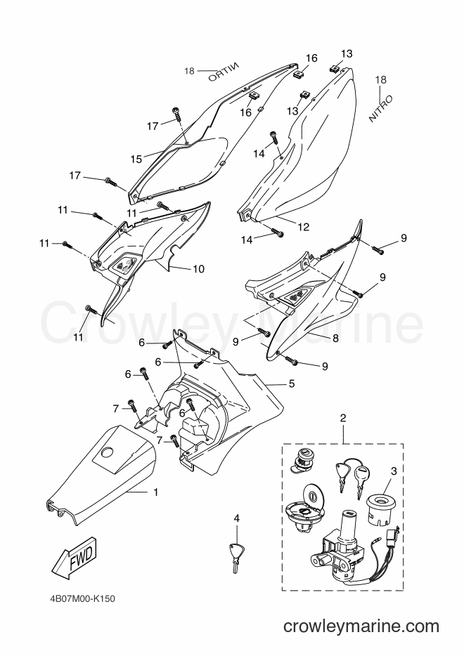 2012 Scooter YQ50L - YQ50L (4B08) [010] - SIDE COVER
