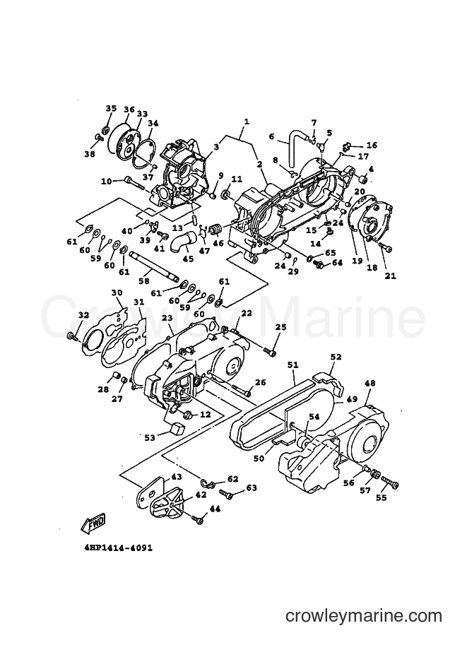 1999 Scooter XC125TR - XC125TR (4THG) [010] - CRANKCASE