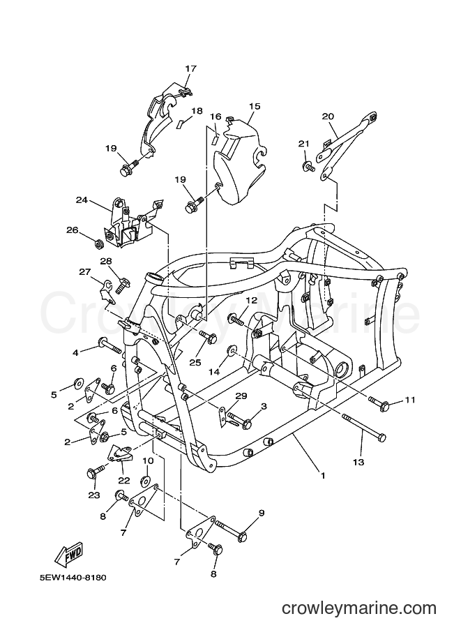 Yamaha Motors XVS650 (5EW1) [01A] - FRAME