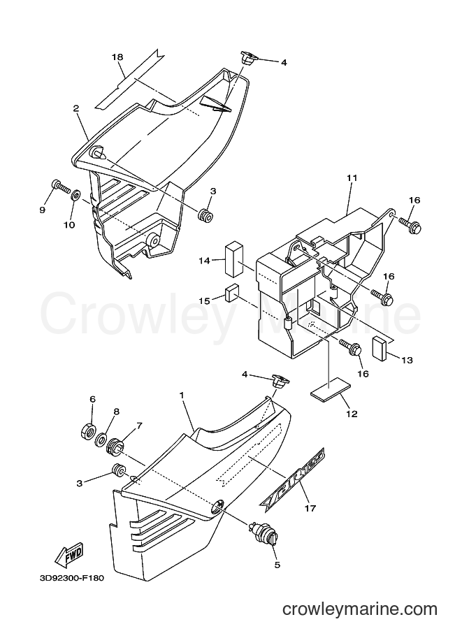 Yamaha Motors YBR125ED (3D92) [010] - SIDE COVER