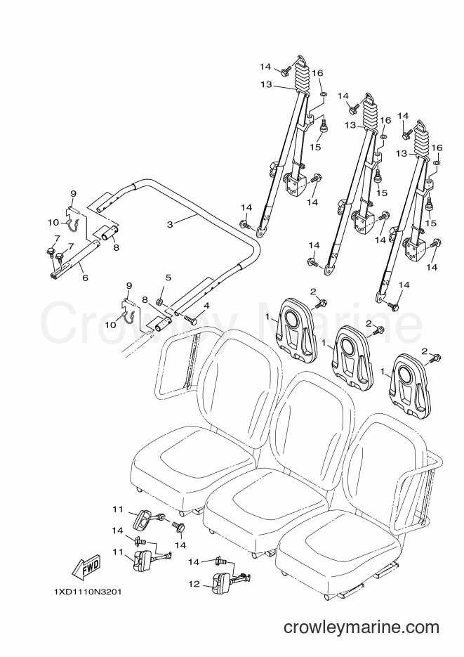 Yamaha Motors YXM700E (1XP2) [010] - SEAT 2