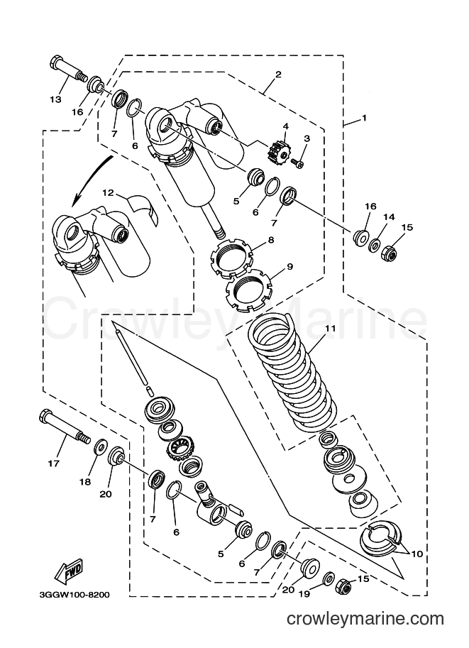 2001 ATV YFZ350 - YFZ350 (5FKB) [010] - REAR SUSPENSION