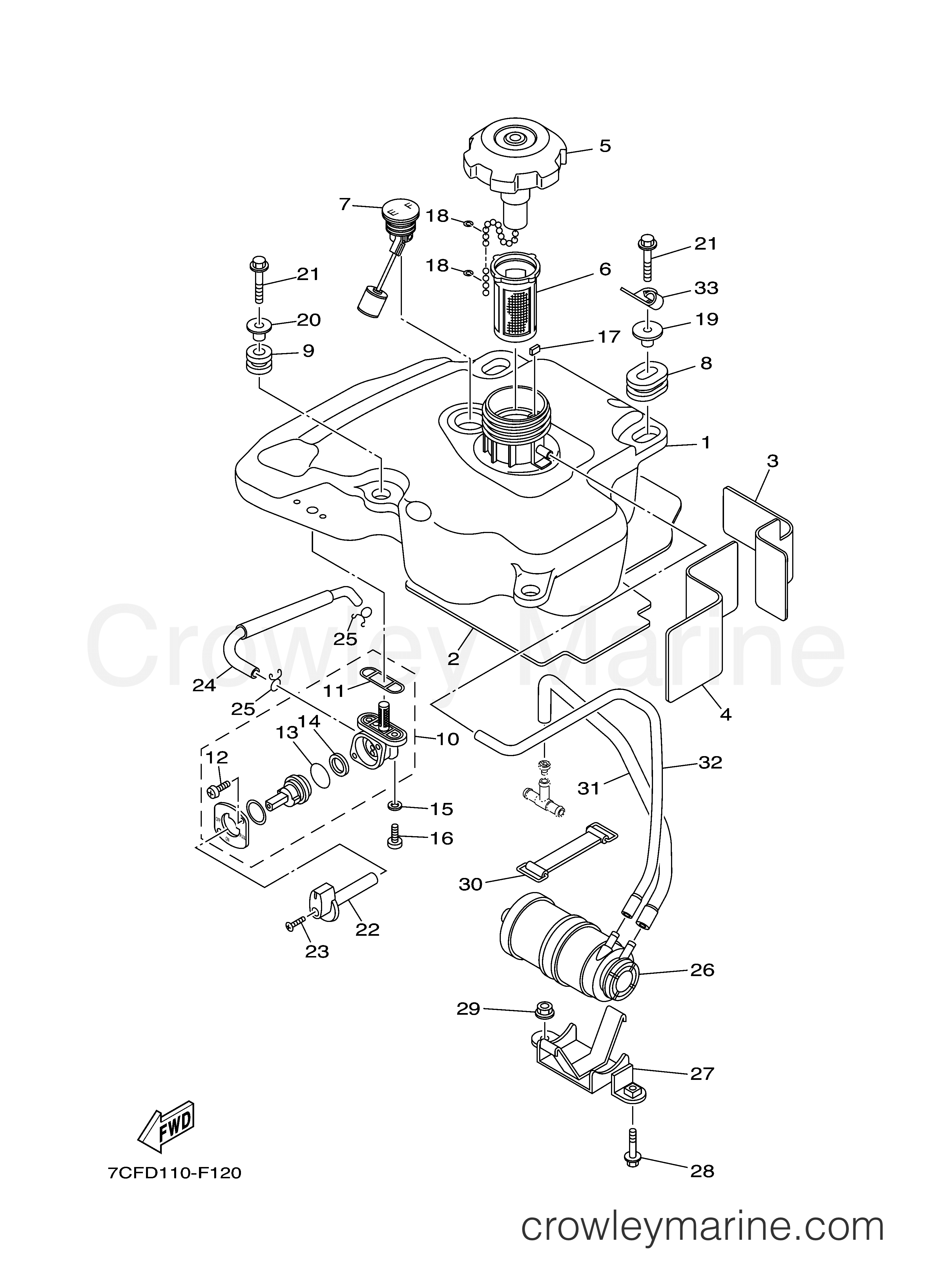 FUEL TANK 2007 Generator 2400 EF2400ISHC (INVERTER GENERATOR) Crowley Marine
