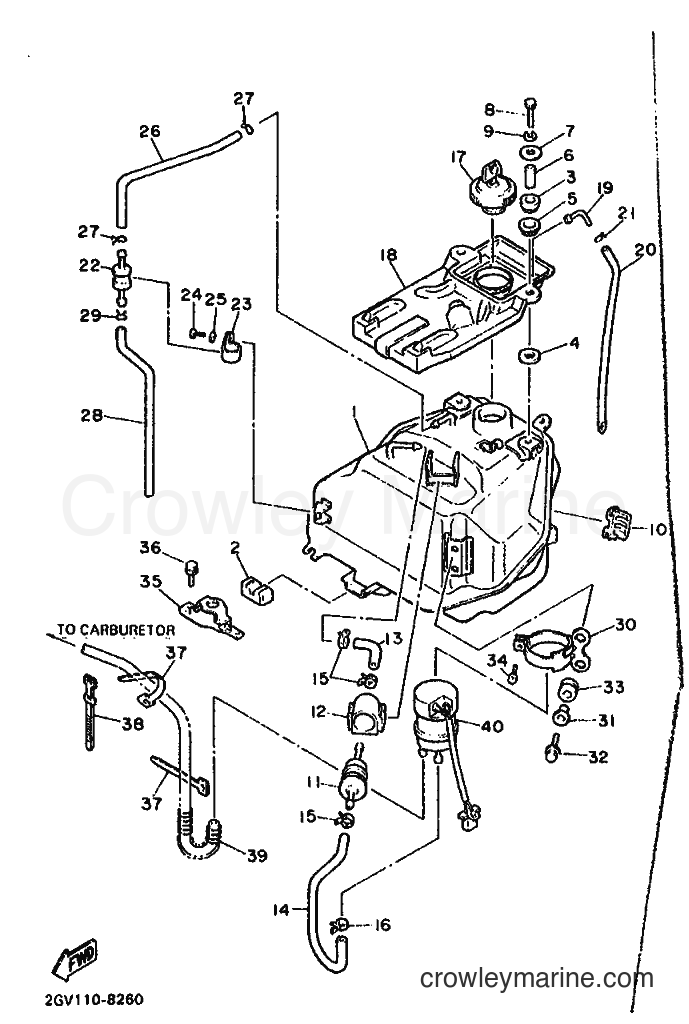 1988 Cruiser XV535 - XV535 (2YL) [99A] - FUEL TANK