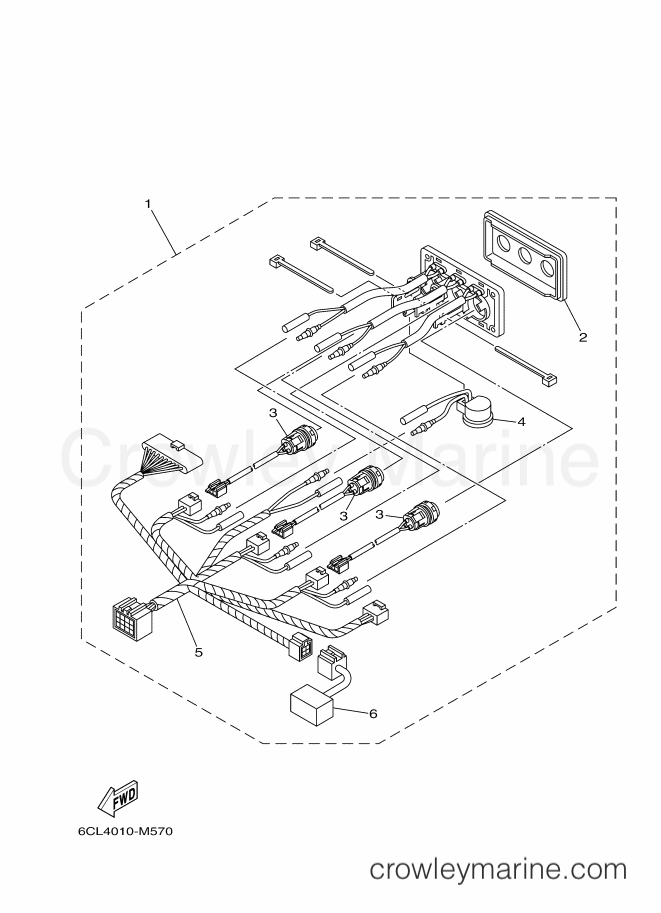 Yamaha Motors FL250DETX (6CH7) [110] - SWITCH & PANEL 6 (TRIPLE)