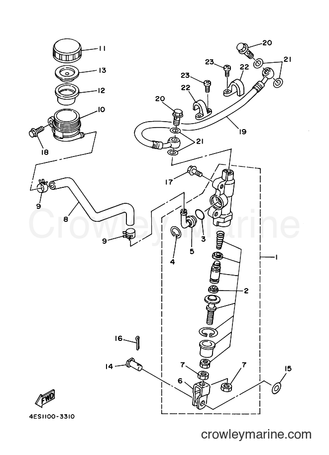 2002 Dirt Bike YZ85 - YZ85 (5PA1) [070] - REAR MASTER CYLINDER