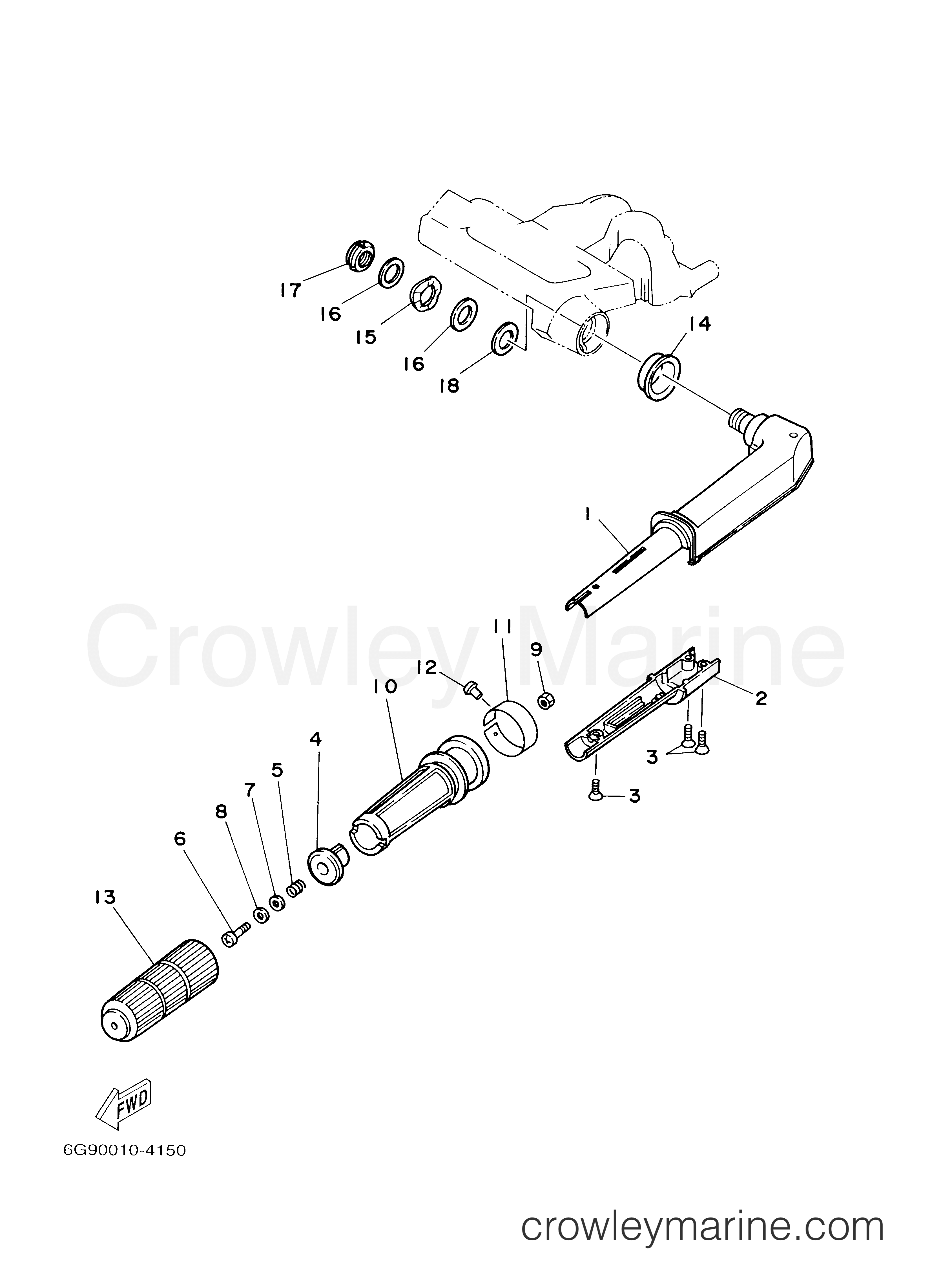 Yamaha Motors F9.9MLHZ - STEERING FOR MH