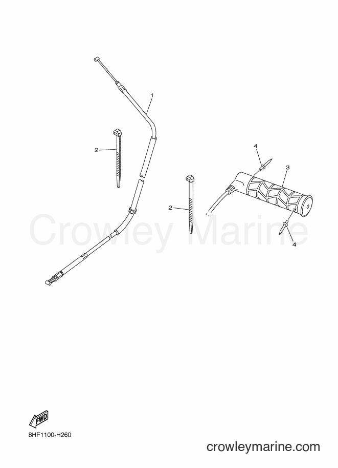 Yamaha Motors RS10SUV (8HP1) [020] - CONTROL CABLE