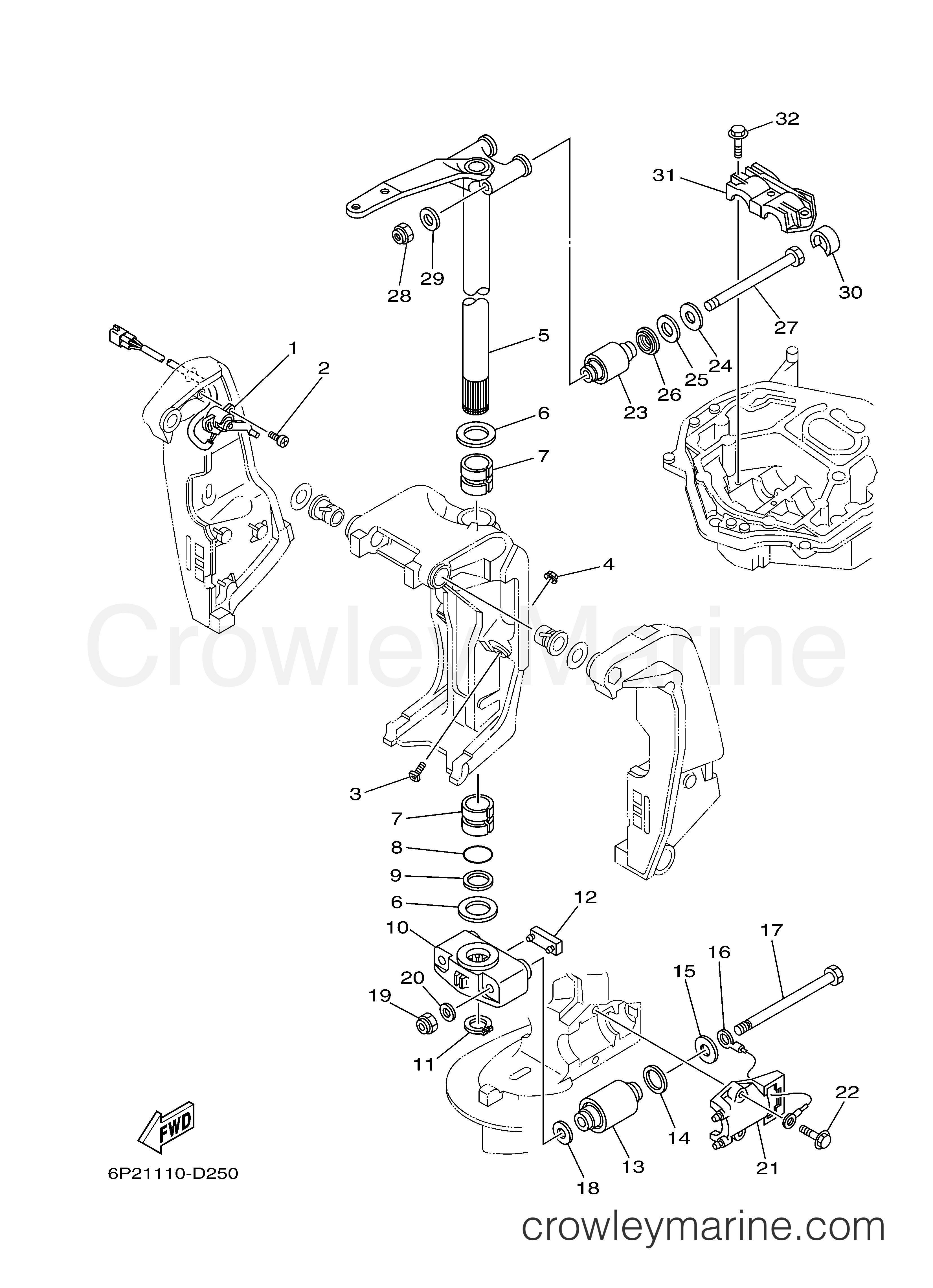 Yamaha Motors F250TXRD - BRACKET 2