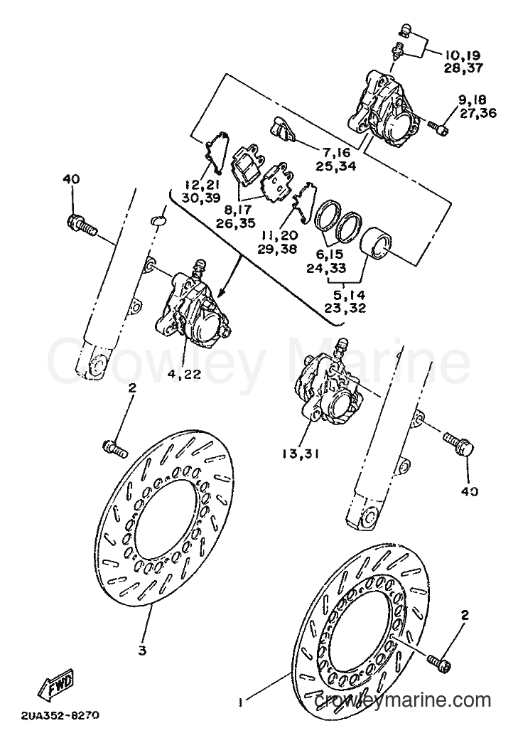 Yamaha Motors RD350LC (2UA) [99A] - FRONT BRAKE