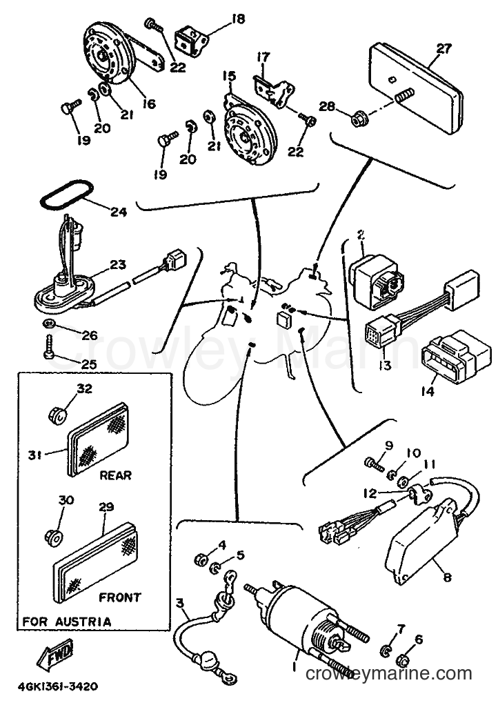 1993 Cruiser XV750 - XV750 (4GK1) [999] - ELECTRICAL 2