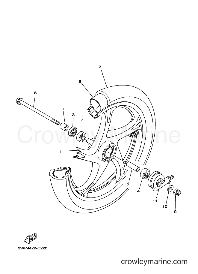 Yamaha Motors AL125C (44S2) [010] - FRONT WHEEL