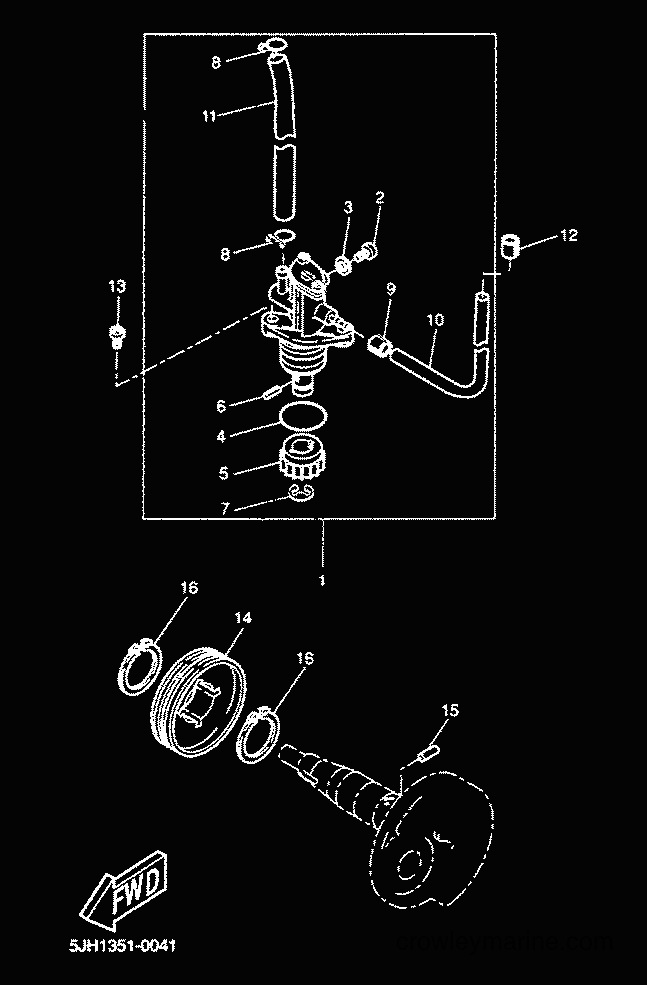2001 Scooter CW50 - CW50 (5HG9) [030] - OIL PUMP
