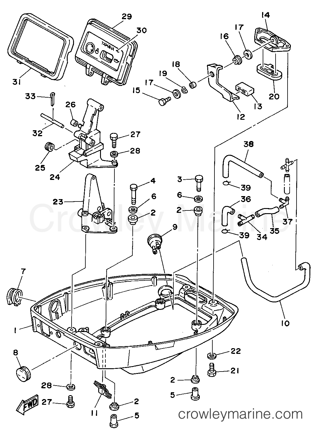 Yamaha Motors T9.9ELHT - BOTTOM COWLING