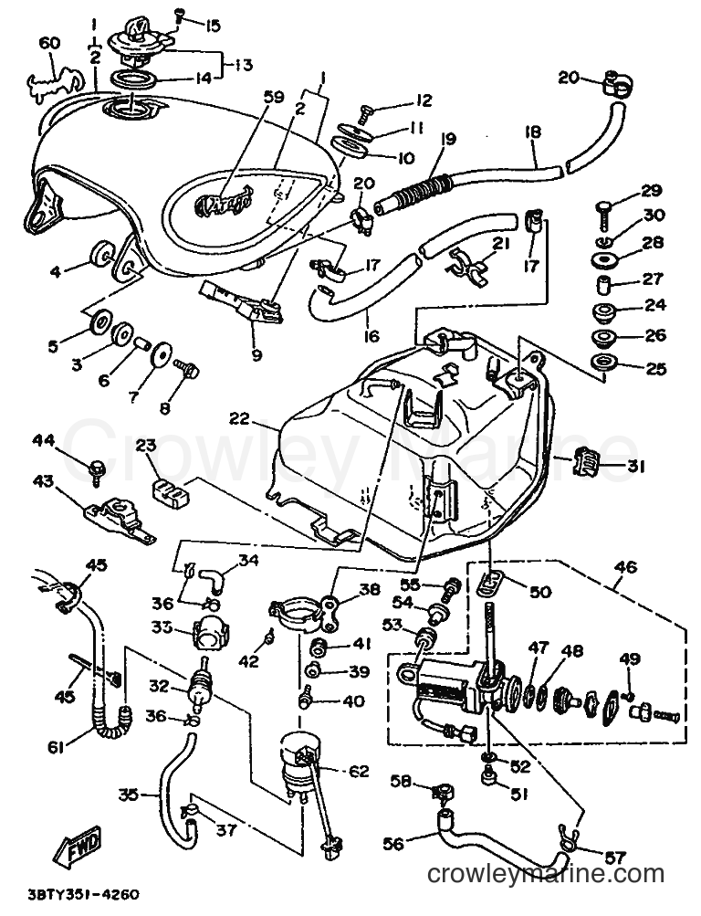1994 Cruiser XV535S - XV535S (3JCF) [010] - FUEL TANK