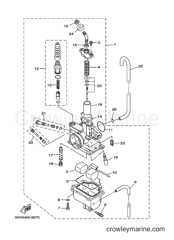 2003 Scooter T105E - T105E (5HU8) [010] - CARBURETOR