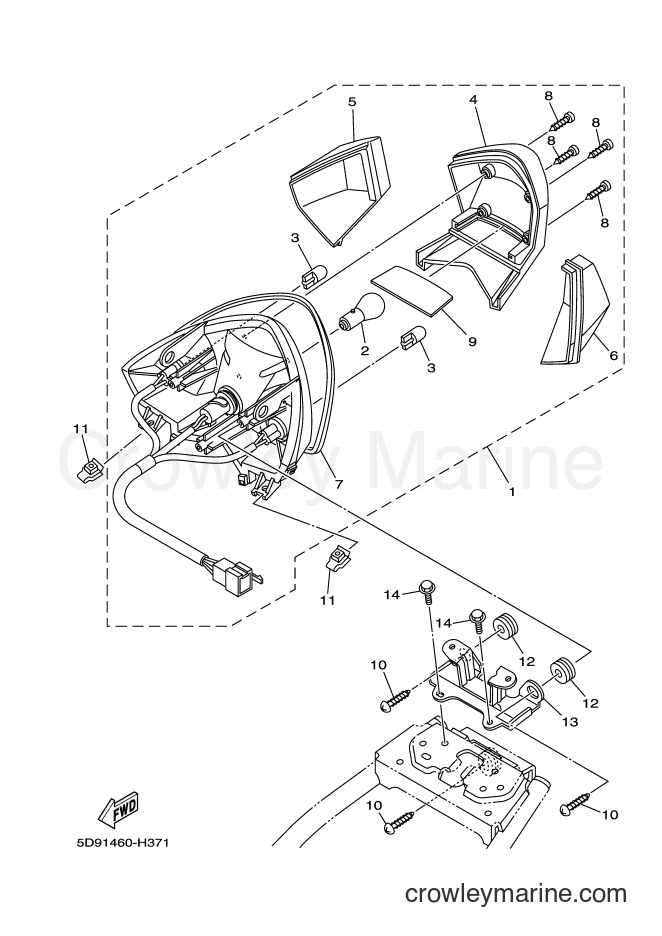 2009 Scooter T115 - T115 (5D91) [010] - TAILLIGHT