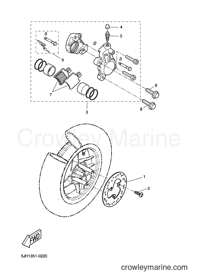 2002 Scooter EW50 - EW50 (5LH5) [010] - FRONT BRAKE