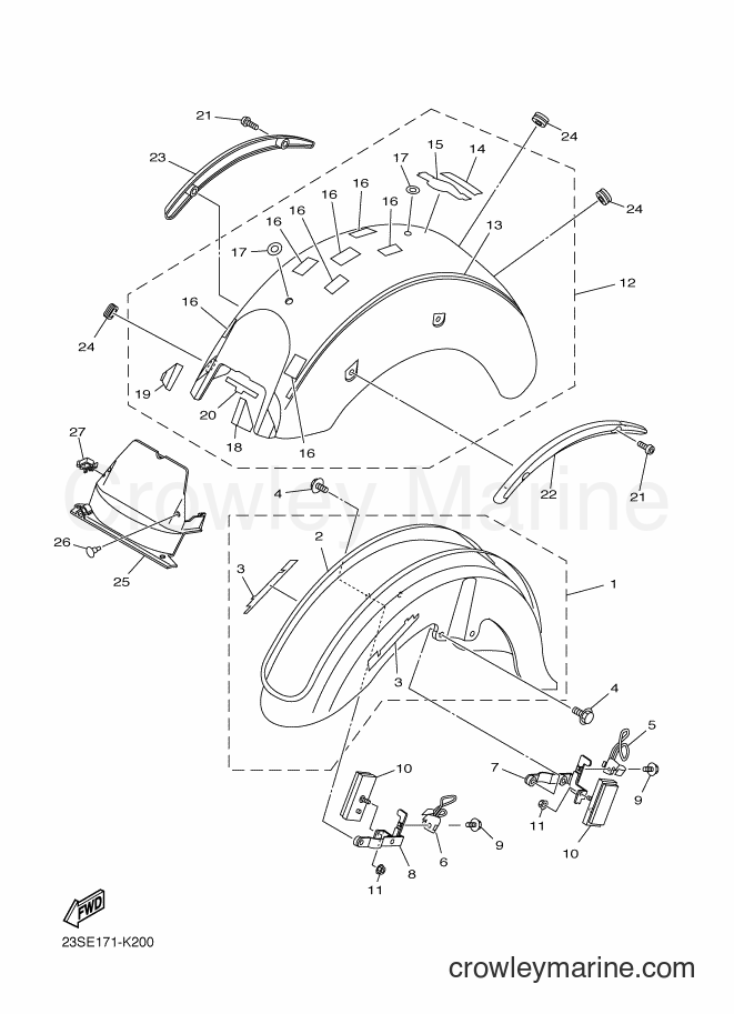 Yamaha Motors XVS1100A (23SE) [010] - FENDER