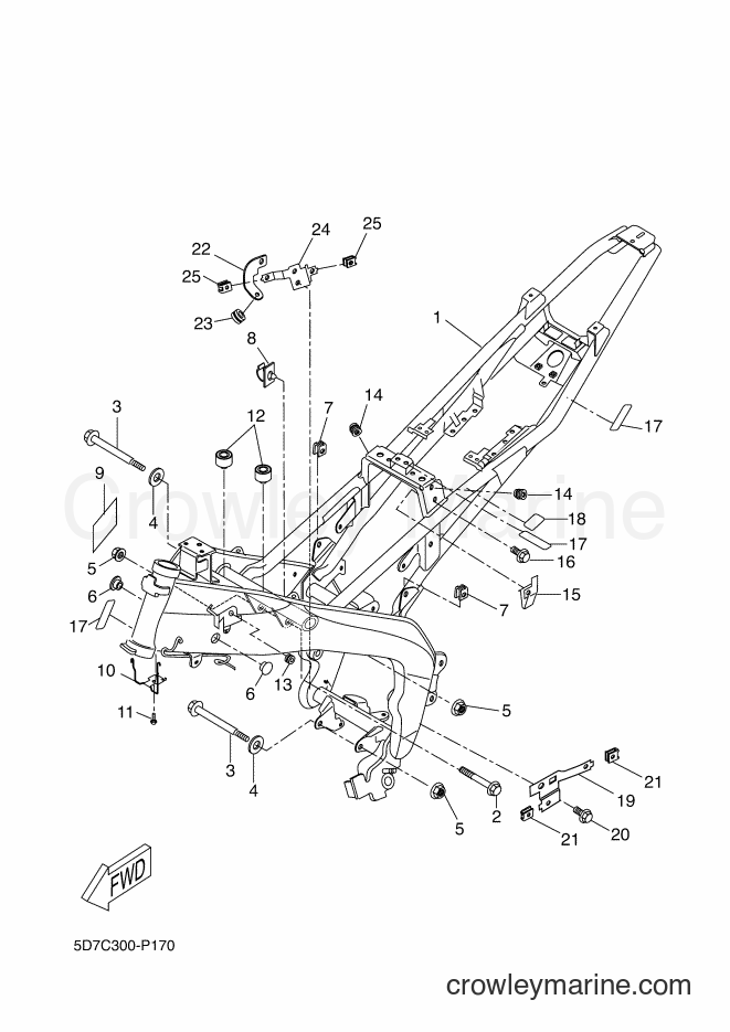 2015 Sport Bike MT125 - MT125 (5D7C) [080] - FRAME