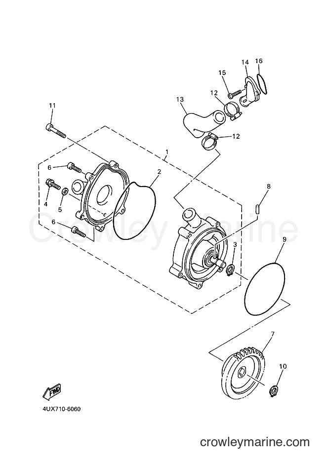 1996 Dirt Bike XTZ660 - XTZ660 (4MY3) [080] - WATER PUMP