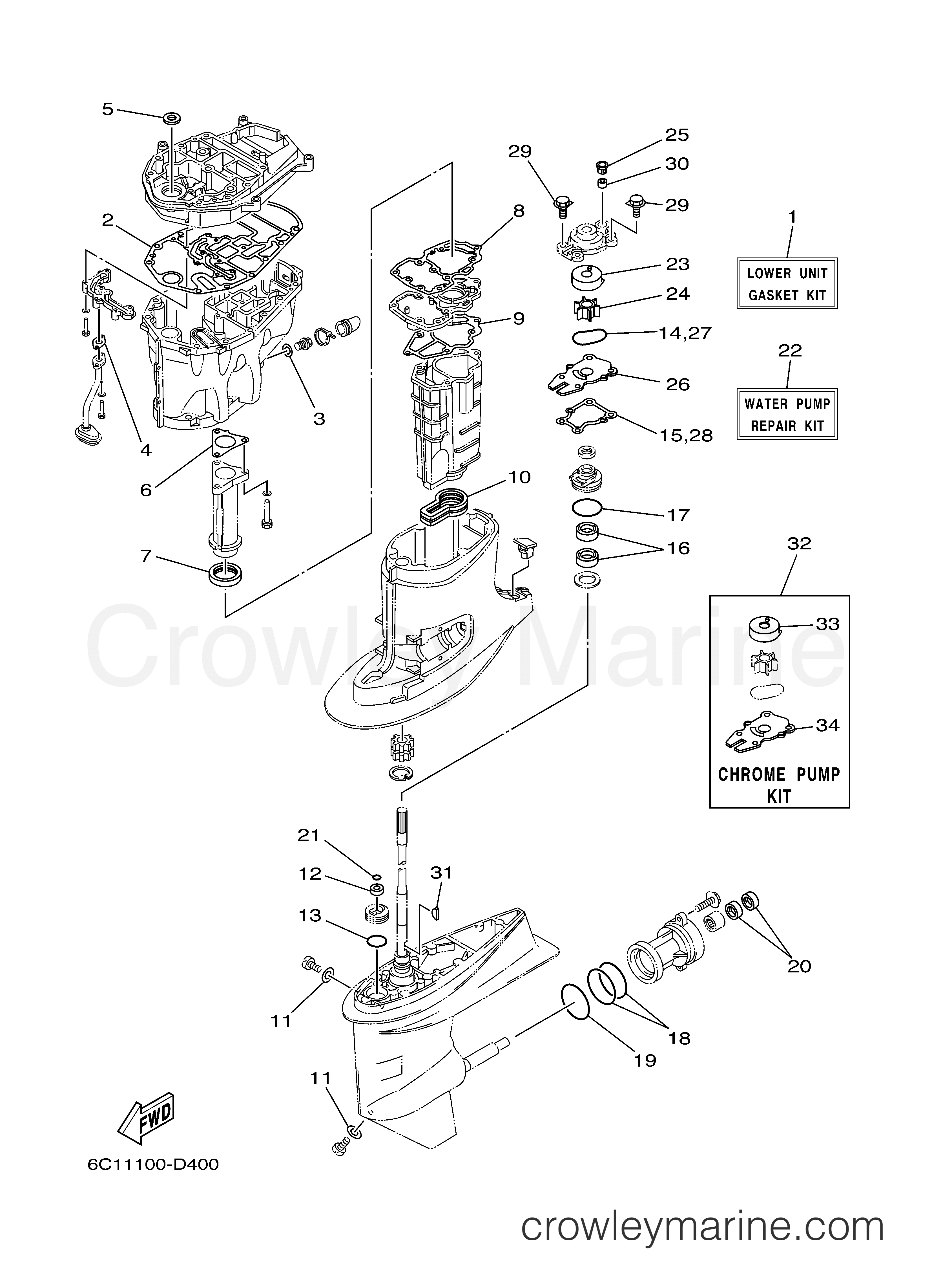 Yamaha Motors F60TLR - REPAIR KIT 2