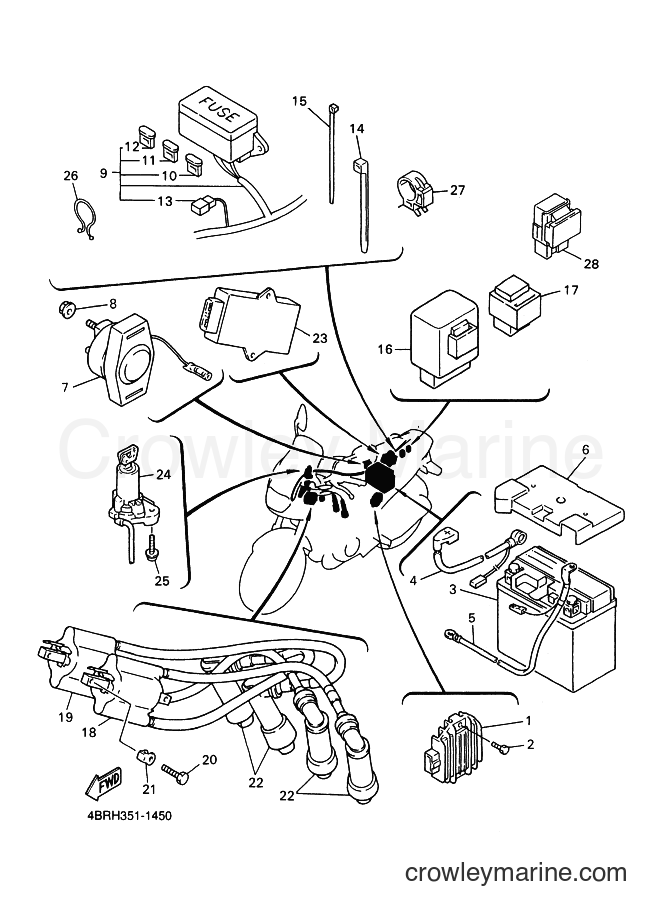 2001 Street Bike XJ600S - XJ600S (4BRH) [060] - ELECTRICAL 1