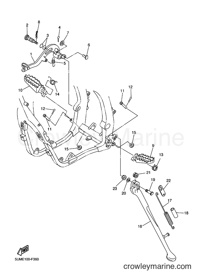 2013 Dirt Bike WR250F - WR250F (1HCA) [010] - STAND & FOOTREST